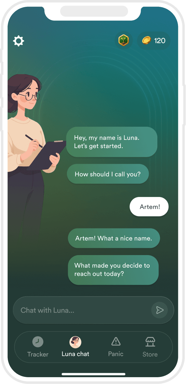 Luna chat interface